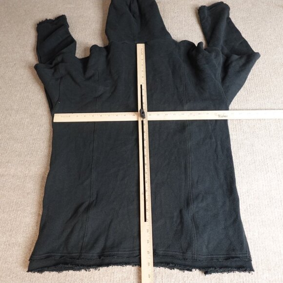 CH. Mens Sweater Large Black Solid 100% Cotton Chapter Hoodie NEW Streetwear - Picture 7 of 11